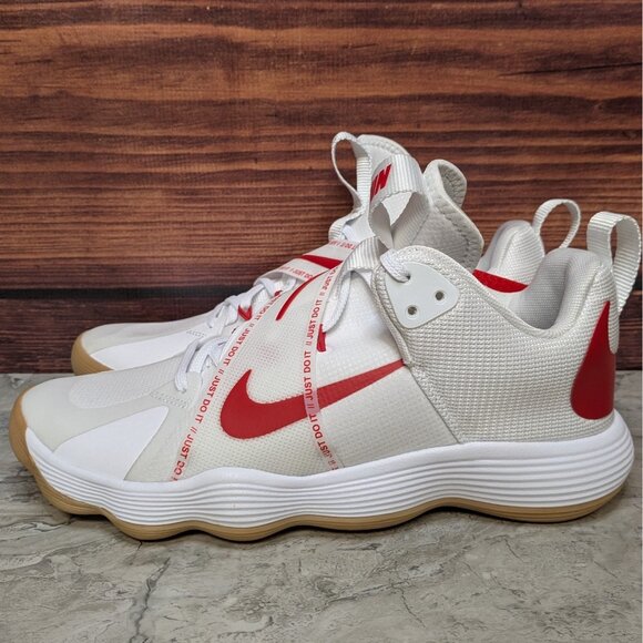 Nike React HyperSet Men\'s 11 White University Red Volleyball Shoes CI2955-160 main image 4